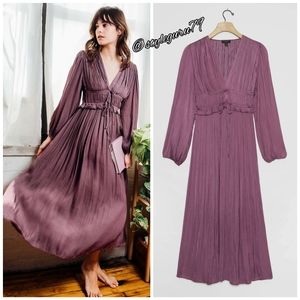 NWT, Anthropologie, Sidonie Pleated Midi Dress